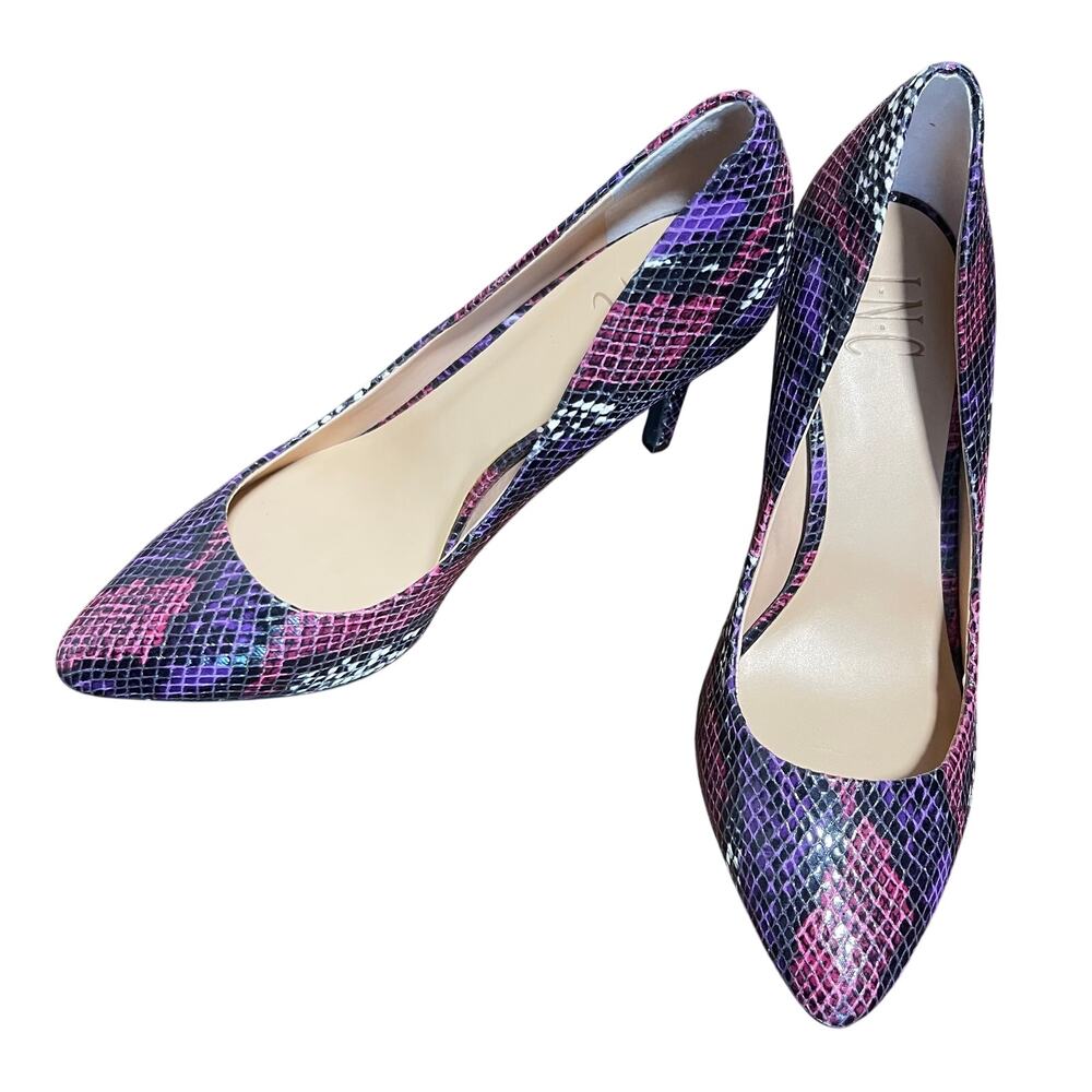 NWOT INC Women's Faux Snake Print High Heels Shoes Size 7M